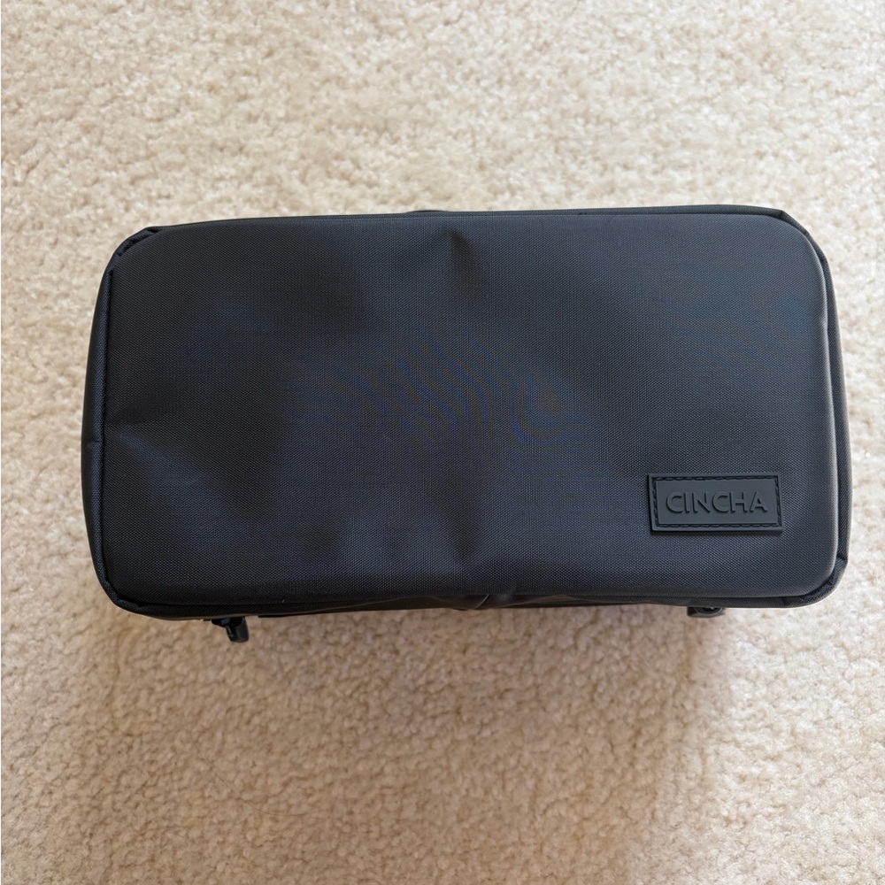 CINCHA Black Toiletry Bag, Small